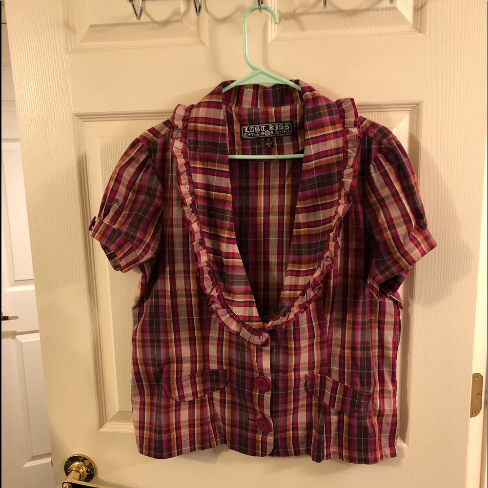 Short sleeve button cardigan
